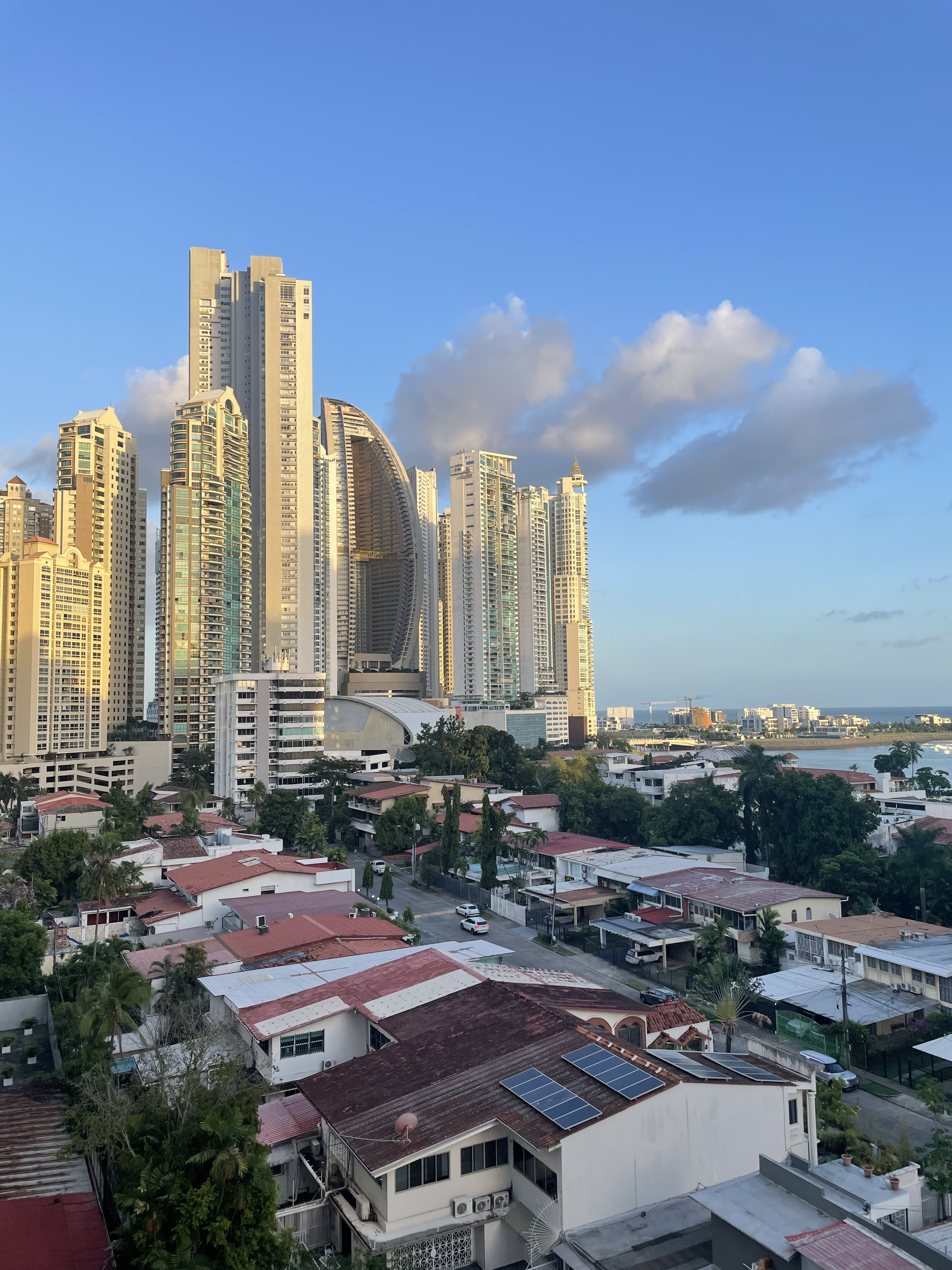 Luxury high-rise towers lining the Punta Pacífica peninsula, the skyline behind most postcard photos of Panama City